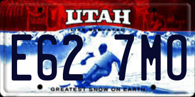 UT license plate E627MO