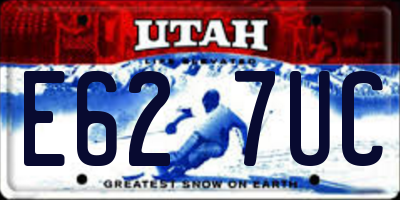 UT license plate E627UC