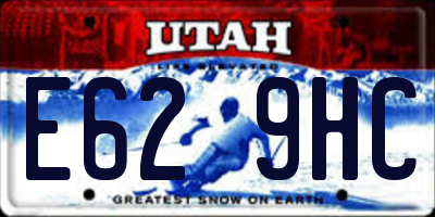 UT license plate E629HC