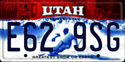 UT license plate E629SG