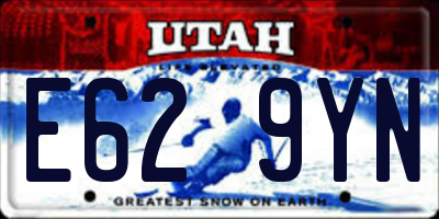 UT license plate E629YN