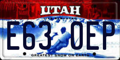 UT license plate E630EP
