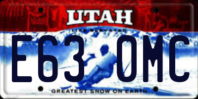 UT license plate E630MC