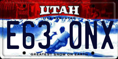 UT license plate E630NX