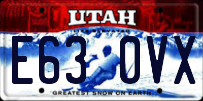UT license plate E630VX