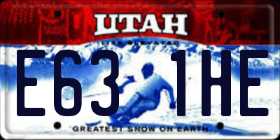 UT license plate E631HE
