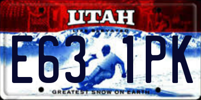 UT license plate E631PK