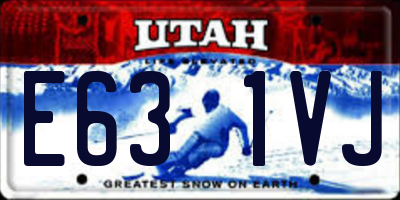 UT license plate E631VJ