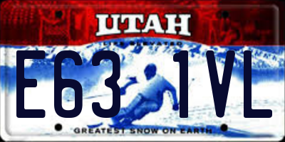 UT license plate E631VL