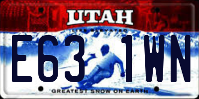 UT license plate E631WN