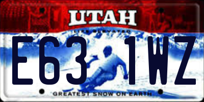 UT license plate E631WZ