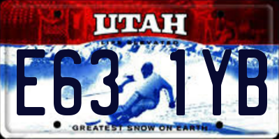 UT license plate E631YB