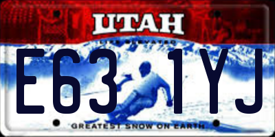 UT license plate E631YJ