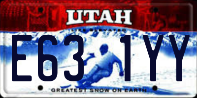 UT license plate E631YY