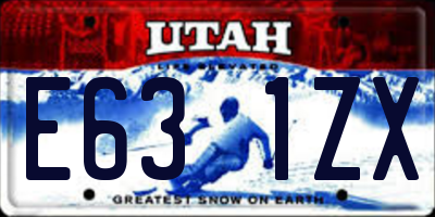 UT license plate E631ZX