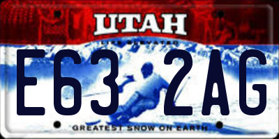 UT license plate E632AG