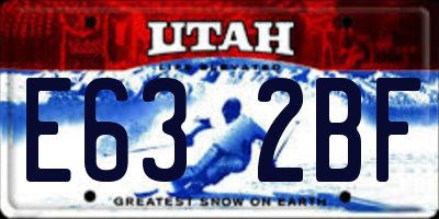 UT license plate E632BF