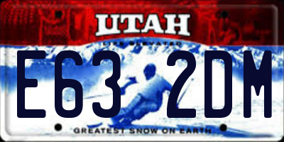UT license plate E632DM