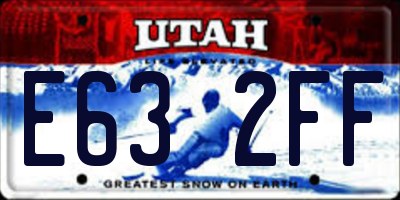 UT license plate E632FF