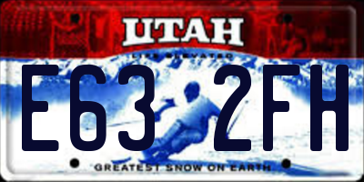 UT license plate E632FH