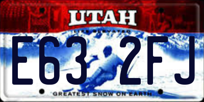 UT license plate E632FJ