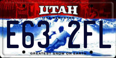 UT license plate E632FL