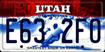 UT license plate E632FO
