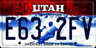 UT license plate E632FV