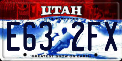 UT license plate E632FX