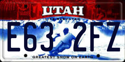 UT license plate E632FZ