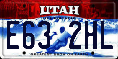 UT license plate E632HL