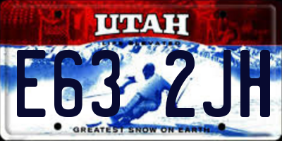UT license plate E632JH