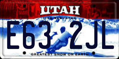 UT license plate E632JL
