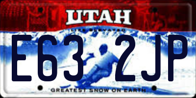 UT license plate E632JP