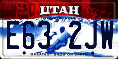 UT license plate E632JW