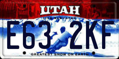 UT license plate E632KF