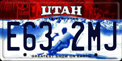 UT license plate E632MJ