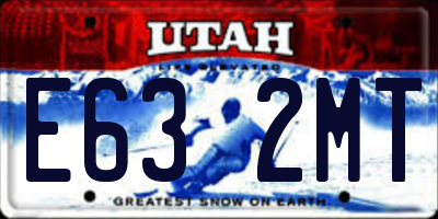 UT license plate E632MT
