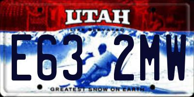 UT license plate E632MW