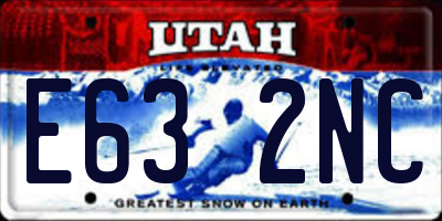 UT license plate E632NC