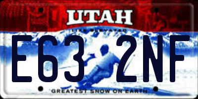 UT license plate E632NF