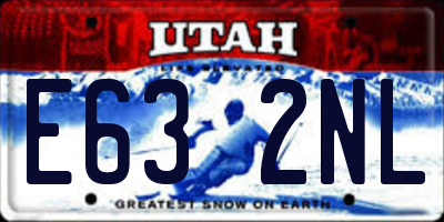 UT license plate E632NL