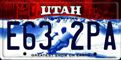 UT license plate E632PA