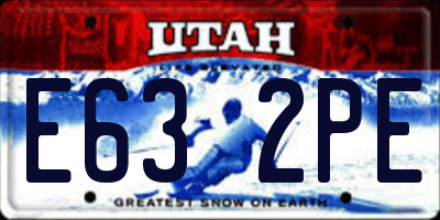 UT license plate E632PE