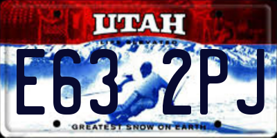 UT license plate E632PJ