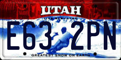 UT license plate E632PN