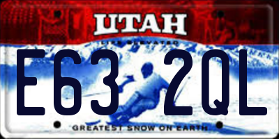 UT license plate E632QL