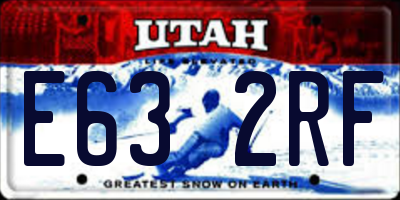UT license plate E632RF