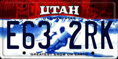 UT license plate E632RK