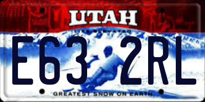 UT license plate E632RL